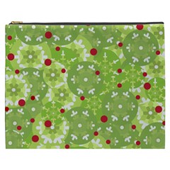 Green Christmas Decor Cosmetic Bag (xxxl)  by Valentinaart