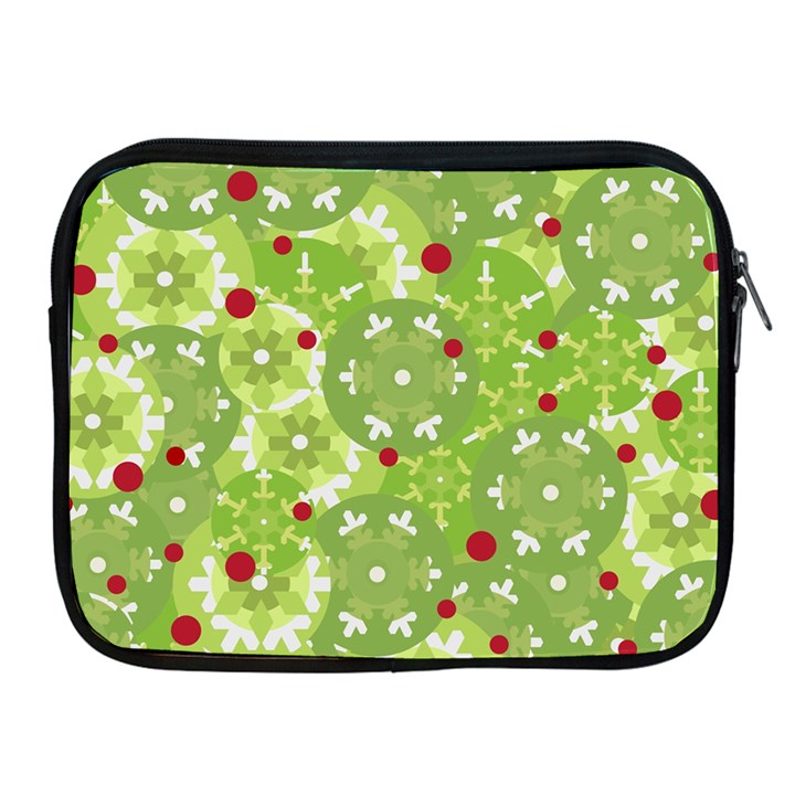 Green Christmas decor Apple iPad 2/3/4 Zipper Cases