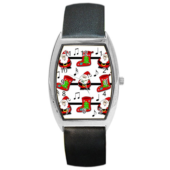 Christmas song Barrel Style Metal Watch