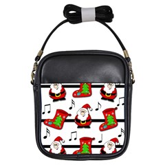 Christmas Song Girls Sling Bags by Valentinaart