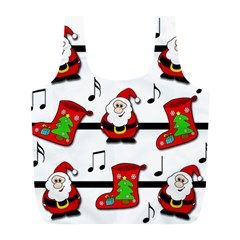 Christmas Song Full Print Recycle Bags (l)  by Valentinaart
