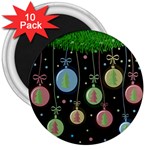 Christmas balls - pastel 3  Magnets (10 pack)  Front