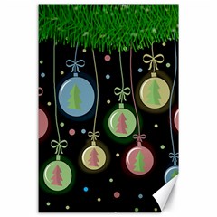 Christmas Balls - Pastel Canvas 24  X 36  by Valentinaart