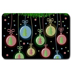 Christmas Balls - Pastel Large Doormat  by Valentinaart