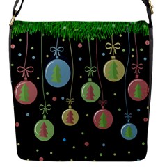 Christmas Balls - Pastel Flap Messenger Bag (s) by Valentinaart