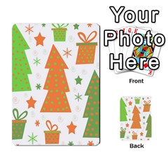 Christmas Design - Green And Orange Multi-purpose Cards (rectangle)  by Valentinaart