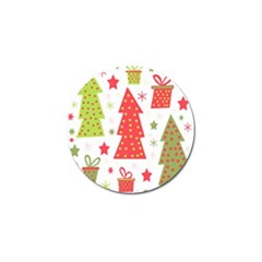 Christmas Design - Green And Red Golf Ball Marker by Valentinaart