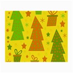 Christmas design - yellow Small Glasses Cloth Front