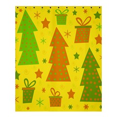 Christmas Design - Yellow Shower Curtain 60  X 72  (medium)  by Valentinaart