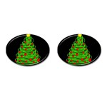 Christmas tree Cufflinks (Oval) Front(Pair)