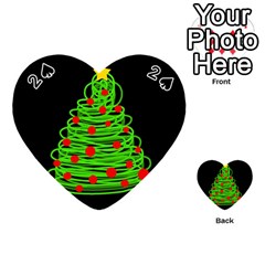 Christmas Tree Playing Cards 54 (heart)  by Valentinaart