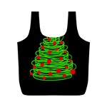 Christmas tree Full Print Recycle Bags (M)  Back