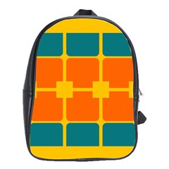 Squares And Rectangles                                                                                                			school Bag (large) by LalyLauraFLM