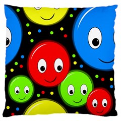 Smiley Faces Pattern Standard Flano Cushion Case (one Side) by Valentinaart