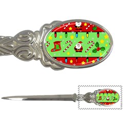 Christmas pattern - green and red Letter Openers