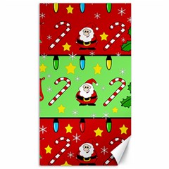 Christmas pattern - green and red Canvas 40  x 72  