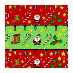 Christmas pattern - green and red Medium Glasses Cloth (2-Side)