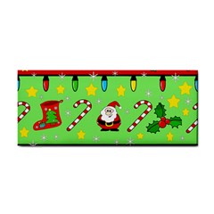 Christmas pattern - green and red Hand Towel