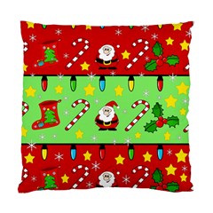 Christmas pattern - green and red Standard Cushion Case (Two Sides)