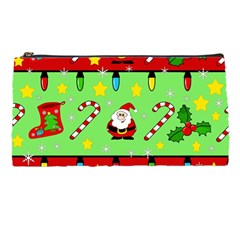 Christmas pattern - green and red Pencil Cases