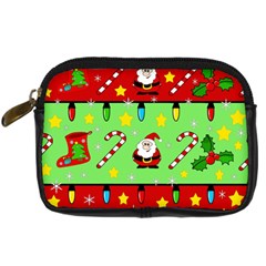 Christmas pattern - green and red Digital Camera Cases