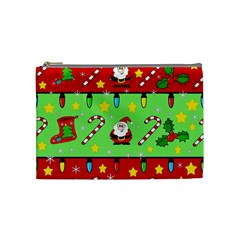 Christmas pattern - green and red Cosmetic Bag (Medium) 