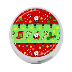 Christmas pattern - green and red 4-Port USB Hub (Two Sides) 