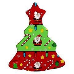 Christmas pattern - green and red Ornament (Christmas Tree)