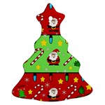 Christmas pattern - green and red Ornament (Christmas Tree) Front