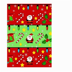 Christmas pattern - green and red Large Garden Flag (Two Sides)