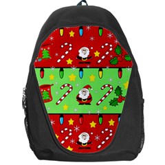 Christmas pattern - green and red Backpack Bag