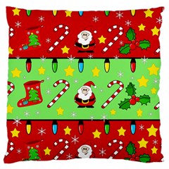 Christmas pattern - green and red Standard Flano Cushion Case (One Side)