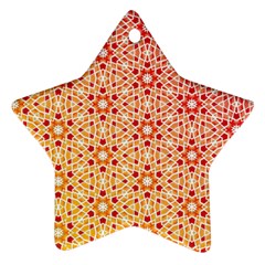 Orange Ombre Mosaic Pattern Ornament (star)  by TanyaDraws