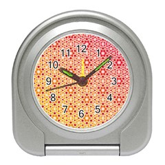 Orange Ombre Mosaic Pattern Travel Alarm Clocks