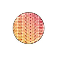 Orange Ombre Mosaic Pattern Hat Clip Ball Marker (4 Pack)