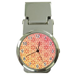 Orange Ombre Mosaic Pattern Money Clip Watches