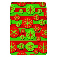 Snowflake Red And Green Pattern Flap Covers (s)  by Valentinaart