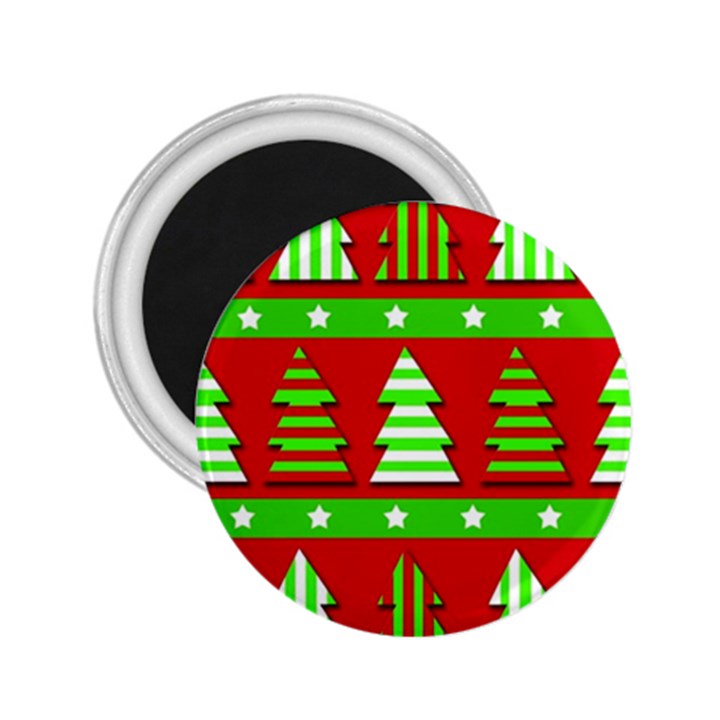 Christmas trees pattern 2.25  Magnets