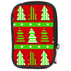 Christmas Trees Pattern Compact Camera Cases by Valentinaart