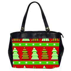 Christmas Trees Pattern Office Handbags (2 Sides)  by Valentinaart