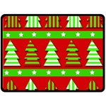 Christmas trees pattern Fleece Blanket (Large)  80 x60  Blanket Front