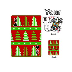 Christmas Trees Pattern Playing Cards 54 (mini)  by Valentinaart