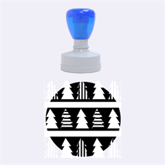 Christmas Trees Pattern Rubber Round Stamps (medium) by Valentinaart