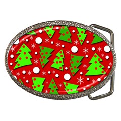 Twisted Christmas Trees Belt Buckles by Valentinaart