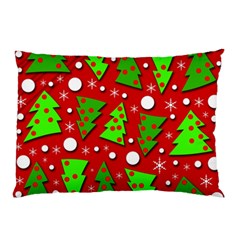 Twisted Christmas Trees Pillow Case by Valentinaart