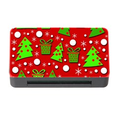 Christmas Trees And Gifts Pattern Memory Card Reader With Cf by Valentinaart