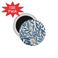 Blue floral design 1.75  Magnets (100 pack) 