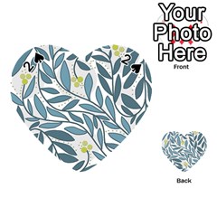 Blue floral design Playing Cards 54 (Heart) 