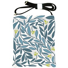 Blue floral design Shoulder Sling Bags