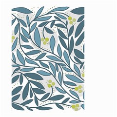 Blue floral design Small Garden Flag (Two Sides)